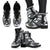 Society Islands Leather Boots - Polynesian Tattoo Black - Polynesian Pride