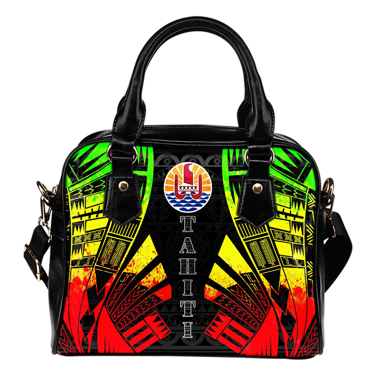 Tahiti Shoulder Handbag - Polynesian Tattoo Reggae One Size Reggae - Polynesian Pride