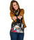 Niue Shoulder Handbag - Turtle Plumeria Banana Leaf One Size Black - Polynesian Pride