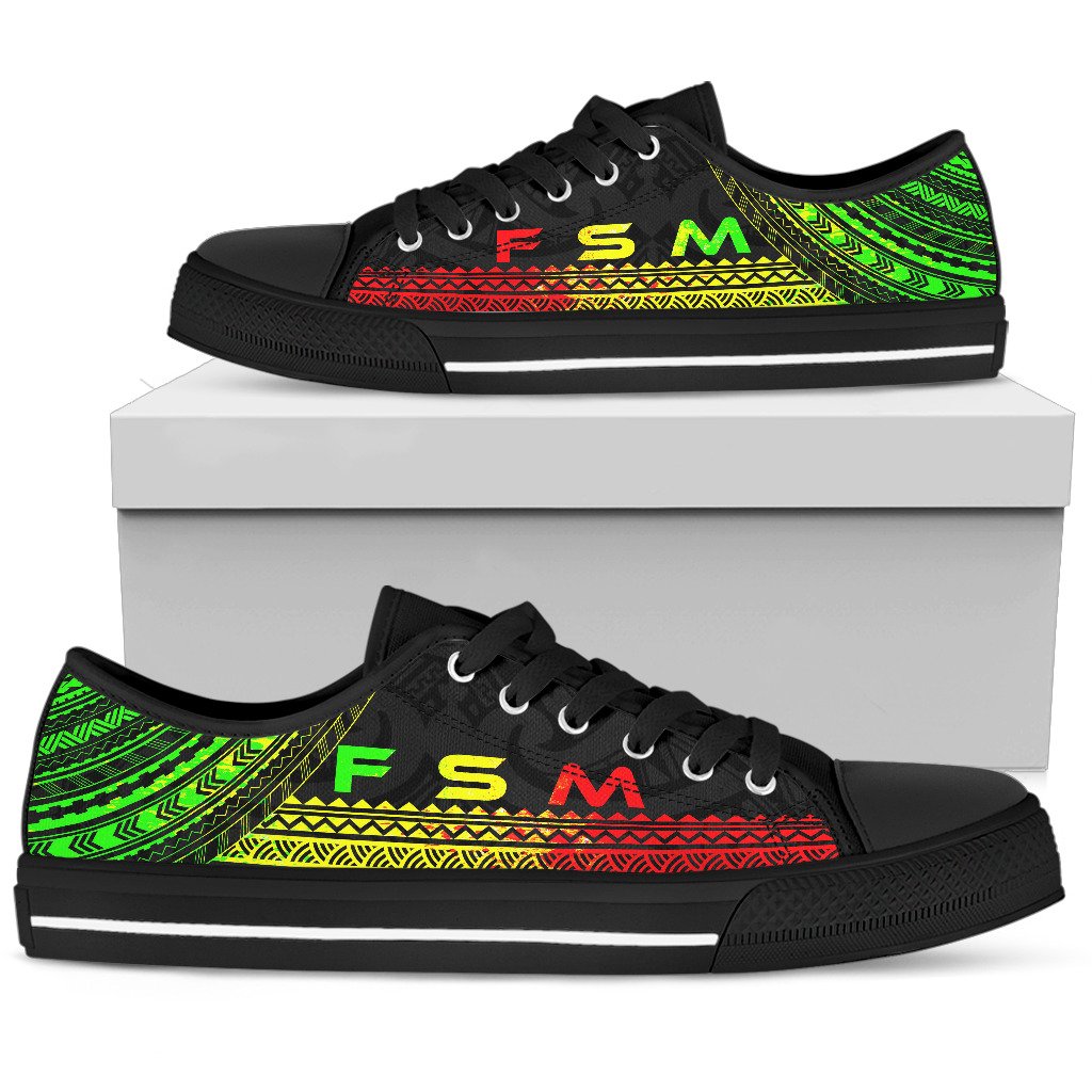 Federated States Of Micronesia Low Top Shoes - Polynesian Reggae Chief Version - Polynesian Pride