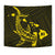 Hawaii Shark Yellow Polynesian Tribal Tapestry Wall Tapestry Yellow - Polynesian Pride