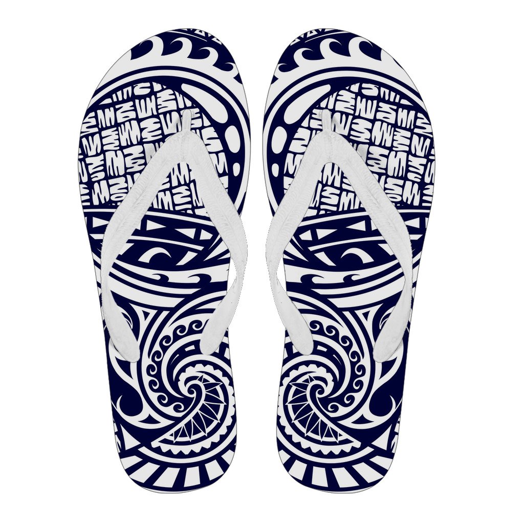Polynesian 01 Flip Flops Men White - Polynesian Pride