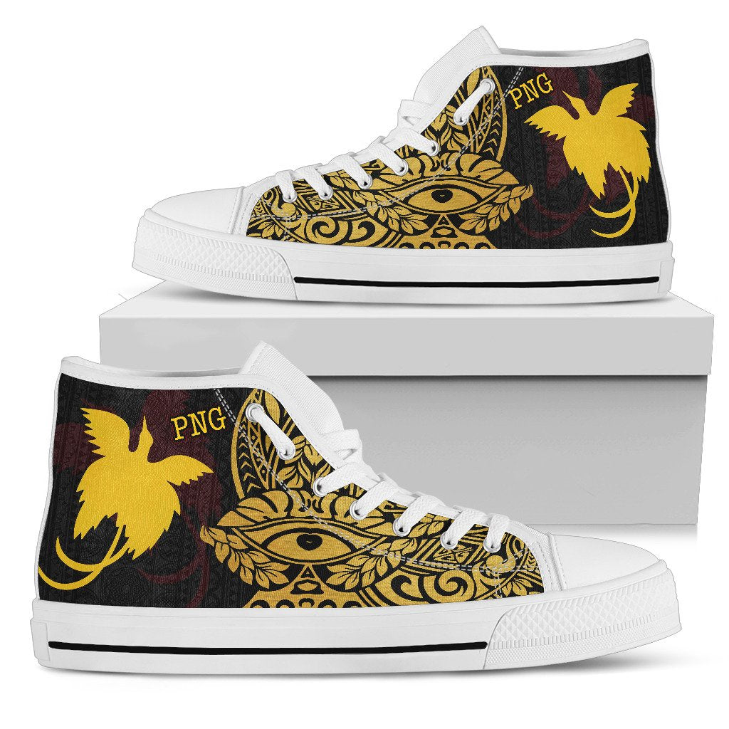 Papua New Guinea High Top Shoes - Erudite Eye - Polynesian Pride