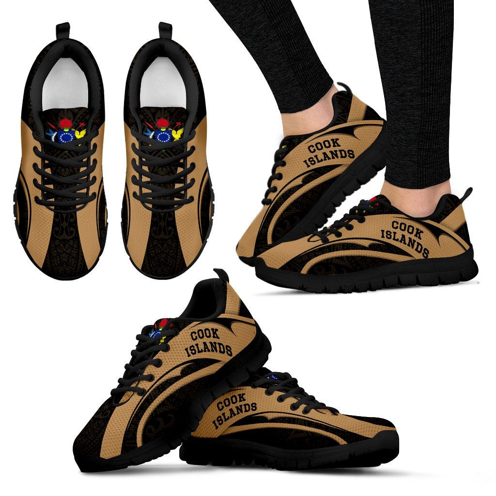 Cook Islands Sneakers - Camber Style 03 Women's Sneakers - Black - 1 Black - Polynesian Pride
