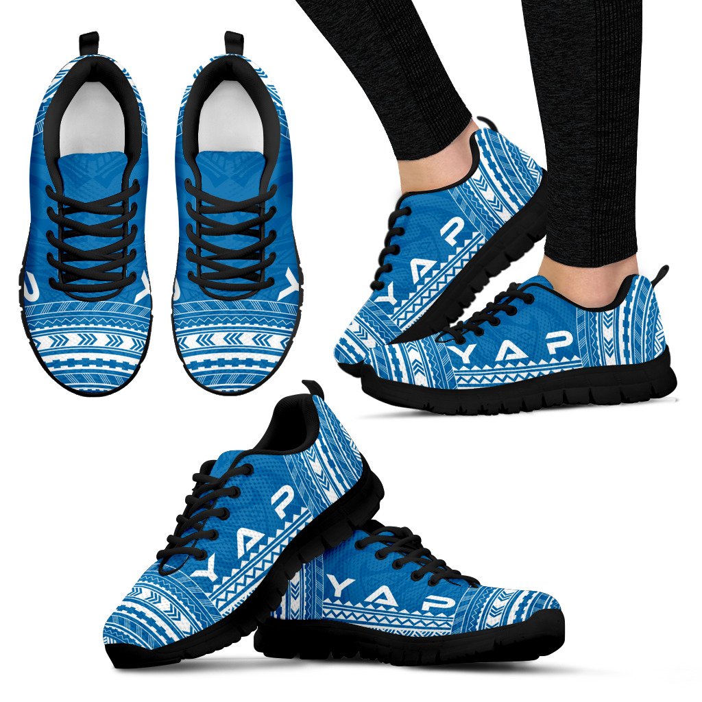 Yap Sneakers - Yap Polynesian Chief Tattoo Blue Version - Polynesian Pride