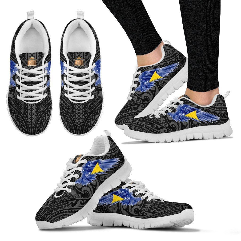 Tokelau Sneakers - Tokelau Coat Of Arms & Flag Wing - A8 - Polynesian Pride
