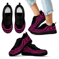 American Samoa Wave Sneakers Pink Color Kid's Sneakers - Black - American Samoa Black - Polynesian Pride