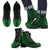 Pohnpei Leather Boots - Tribal Green Green - Polynesian Pride