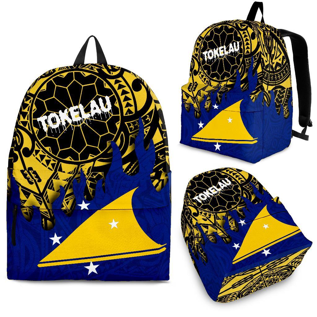 Tokelau Backpack - Melting Style Blue - Yellow - Polynesian Pride