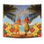 Aloha Hula Dance Hibiscus Tapestry Wall Tapestry Yellow - Polynesian Pride