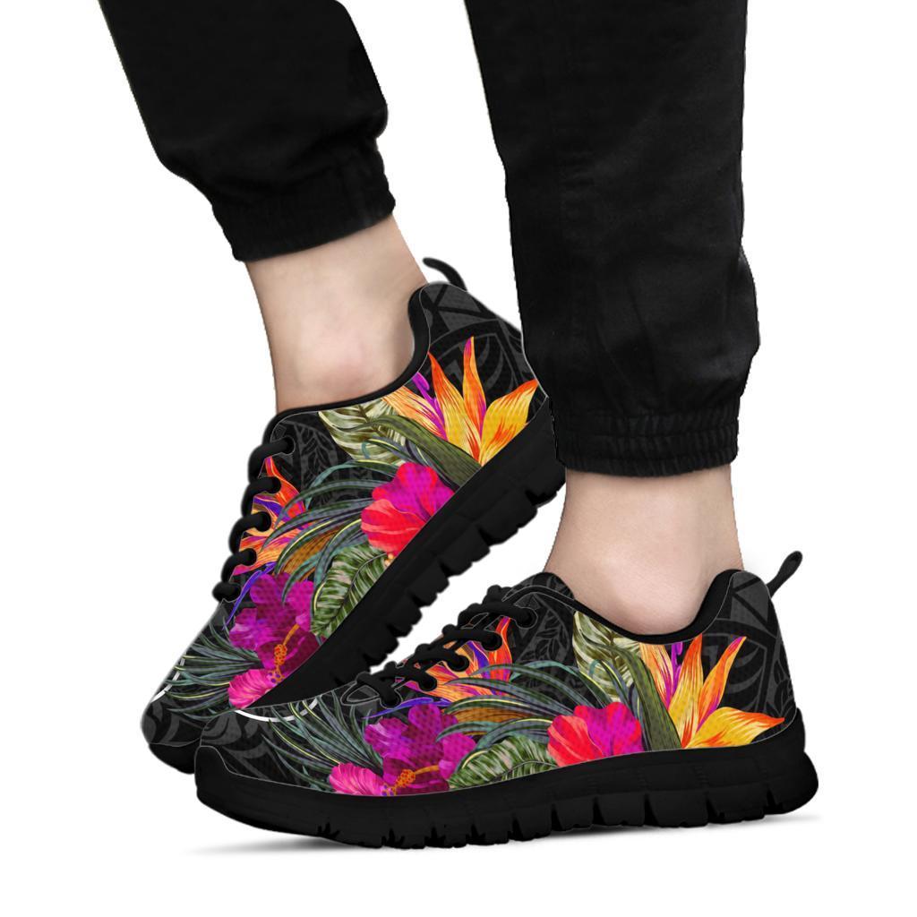 Yap Sneakers - Polynesian Hibiscus Pattern - Polynesian Pride