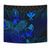 Polynesian Hawaii Tapestry - Turtle Hibiscus Pattern Blue - Polynesian Pride