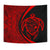 Hawaii Turtle Map Polynesian Tapestry - Red - Circle Style - Polynesian Pride