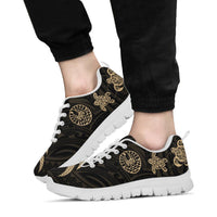 Tahiti Polynesian Sneakers - Gold Tentacle Turtle - Polynesian Pride