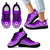 Niue Wave Sneakers - Polynesian Pattern White Purple Color Kid's Sneakers - Black - Niue Black - Polynesian Pride