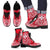 Wallis And Futuna Leather Boots - Polynesian Tribal Red - Polynesian Pride