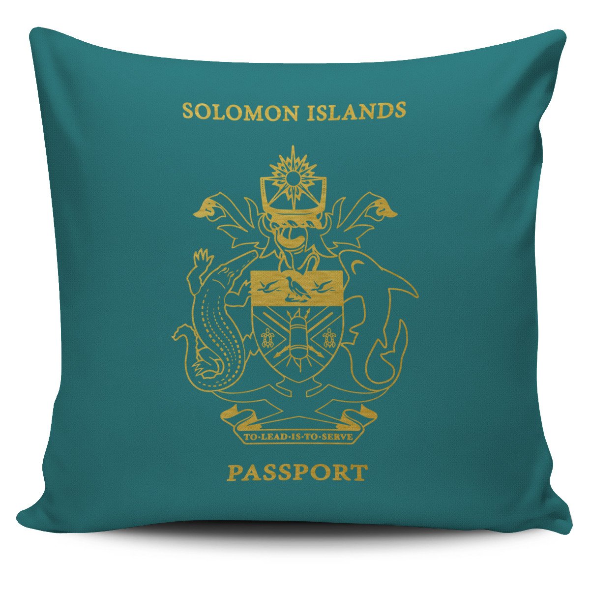 Solomon Islands Pillow Cover - Passport Version Solomon Islands One Size Green - Polynesian Pride