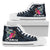 Samoa Polynesian High Top Shoes - Tropical Flowers Unisex White - Polynesian Pride