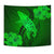 Hawaii Whale Swim Poly Green Tapestry - Polynesian Pride