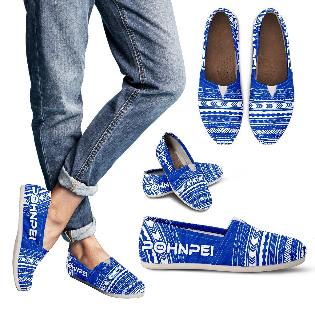 Pohnpei Casual Shoes - Polynesian Flag Chief Version Women White - Polynesian Pride