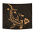 Hawaii Shark Gold Polynesian Tribal Tapestry Wall Tapestry Gold - Polynesian Pride