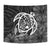 Hawaii Turtle Kanaka Map Hibiscus Poly Tapestry - White - Polynesian Pride