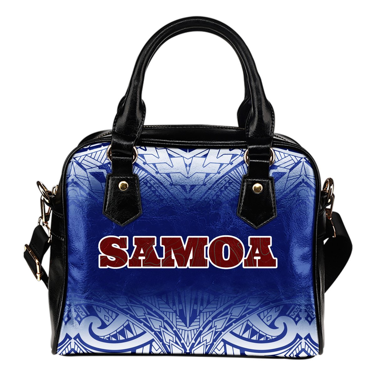 Samoa Shoulder Handbag - Polynesian Fog Blue One Size Blue - Polynesian Pride