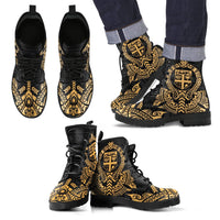 Fiji Leather Boots - Tribal Gold - Polynesian Pride