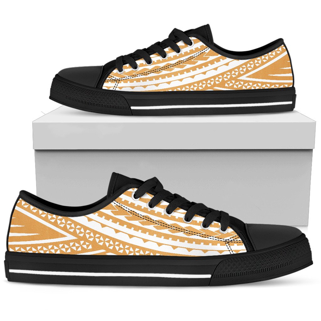 Polynesian Low Top Shoes - Gold White Version - Polynesian Pride