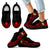 Tonga Wave Sneakers - Polynesian Pattern Red Color Kid's Sneakers - Black - Tonga Black - Polynesian Pride