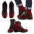 Wallis And Futuna Leather Boots - Tribal Red Red - Polynesian Pride