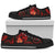 Tonga Polynesian Low Top Shoes - Red Plumeria - Polynesian Pride