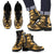 Tokelau Leather Boots - Polynesian Tattoo Gold Gold - Polynesian Pride