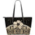 Cook Islands Leather Tote Bag - Hibiscus (Gold) Gold - Polynesian Pride