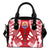 Tahiti Shoulder Handbag - Polynesian Tattoo Flag One Size White - Polynesian Pride