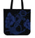 Anchor Blue Poly Tribal Tote Bag Tote Bag One Size Blue - Polynesian Pride