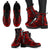 Tahiti Leather Boots - Polynesian Tattoo Red - Polynesian Pride