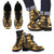 Samoa Leather Boots - Polynesian Tattoo Gold Gold - Polynesian Pride