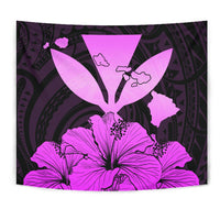 Hawaiian Kanaka Tapestry Hibiscus Polynesian Love Pink - Polynesian Pride