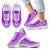 Niue Wave Sneakers - Polynesian Pattern White Purple Color Kid's Sneakers - White - Niue White - Polynesian Pride