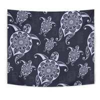 Turtle Pattern Wonderfull Tapestry Wall Tapestry White - Polynesian Pride