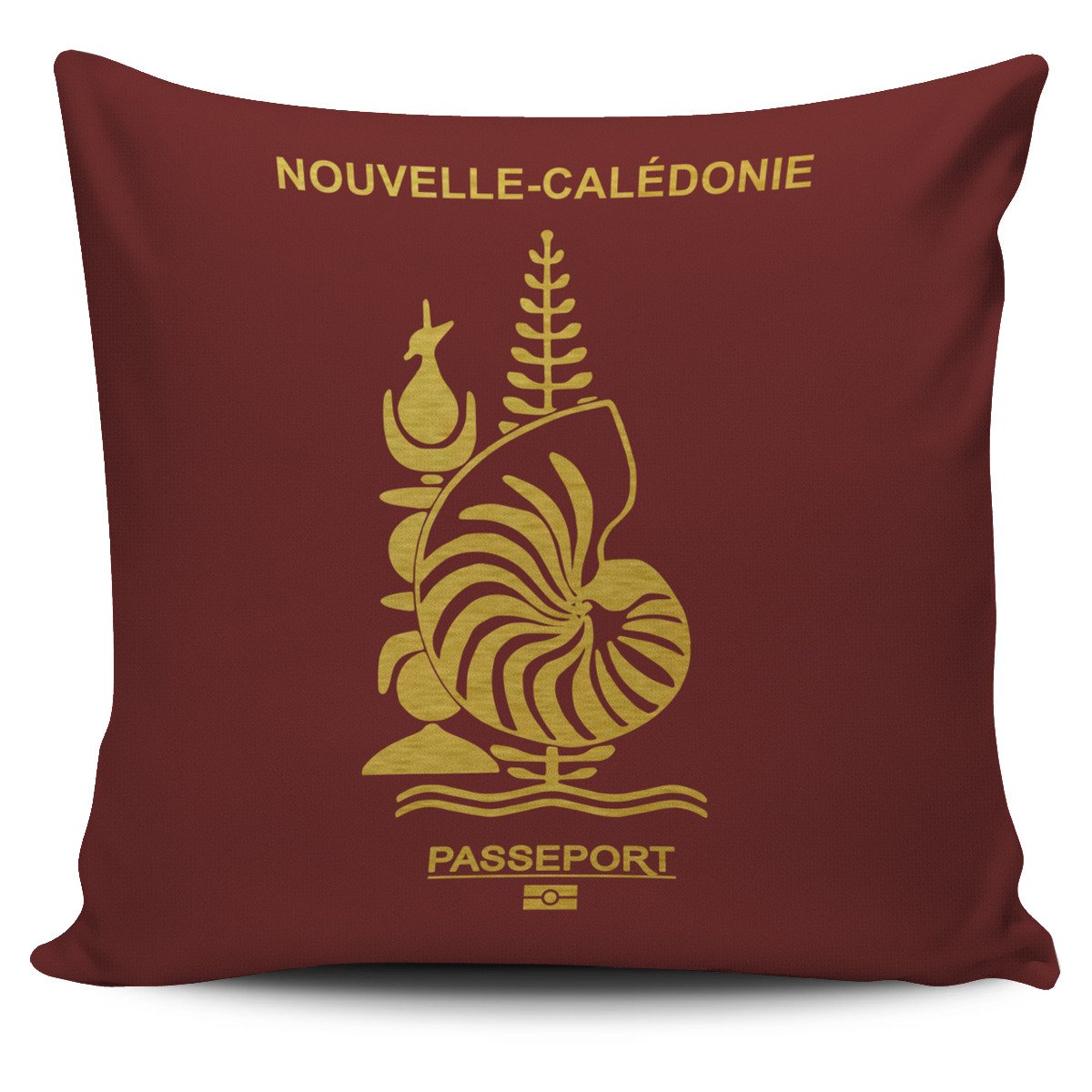 New Caledonia Pillow Cover - Passport Version New Caledonia One size Red - Polynesian Pride