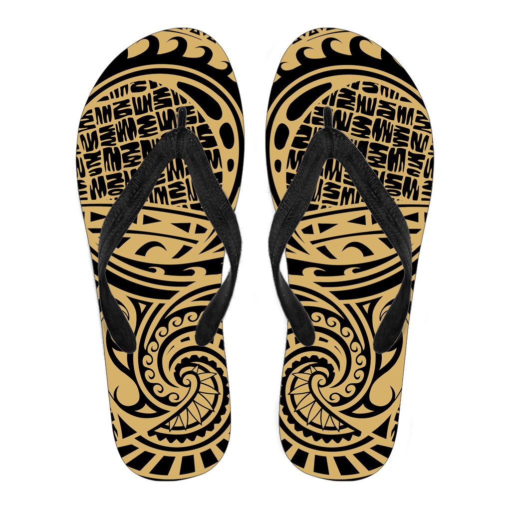 Polynesian 07 Flip Flops Women Black - Polynesian Pride