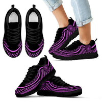 American Samoa Wave Sneakers Purple Color Kid's Sneakers - Black - American Samoa Black - Polynesian Pride