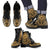 French Polynesia Leather Boots - Tribal Gold Gold - Polynesian Pride