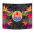 French Polynesia Slide Tapestry - Polynesian Hibiscus Pattern - Polynesian Pride
