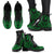 Yap Leather Boots - Tribal Green - Polynesian Pride