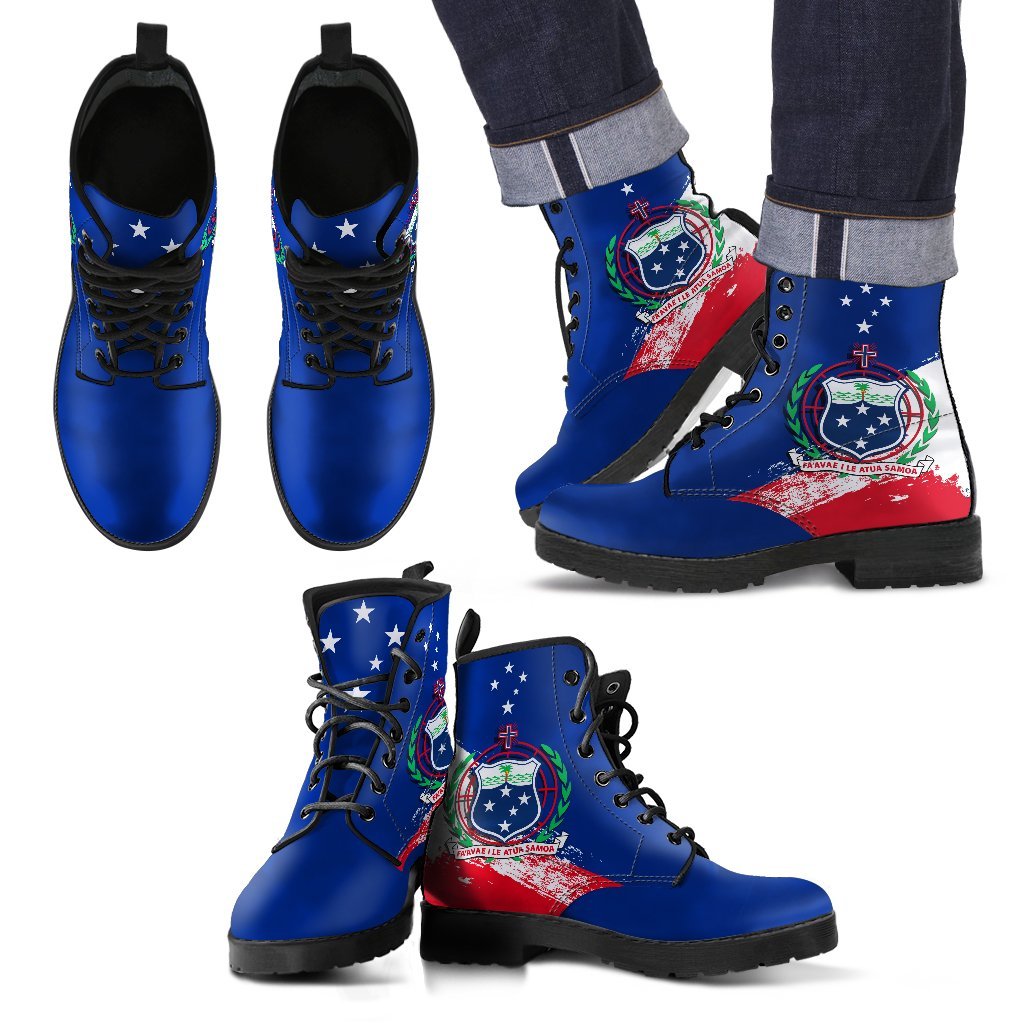 Samoa Special Leather Boots A5 Blue - Polynesian Pride