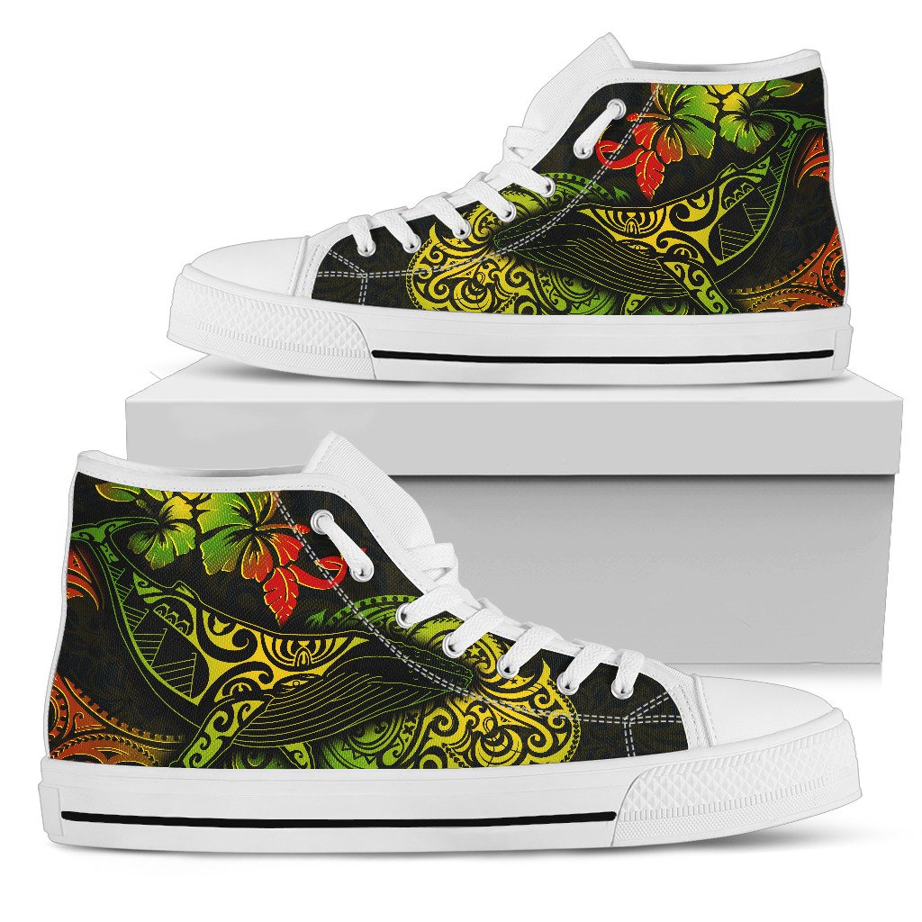 Hawaii High Top Shoes - Polynesian Humpback Whale - Polynesian Pride