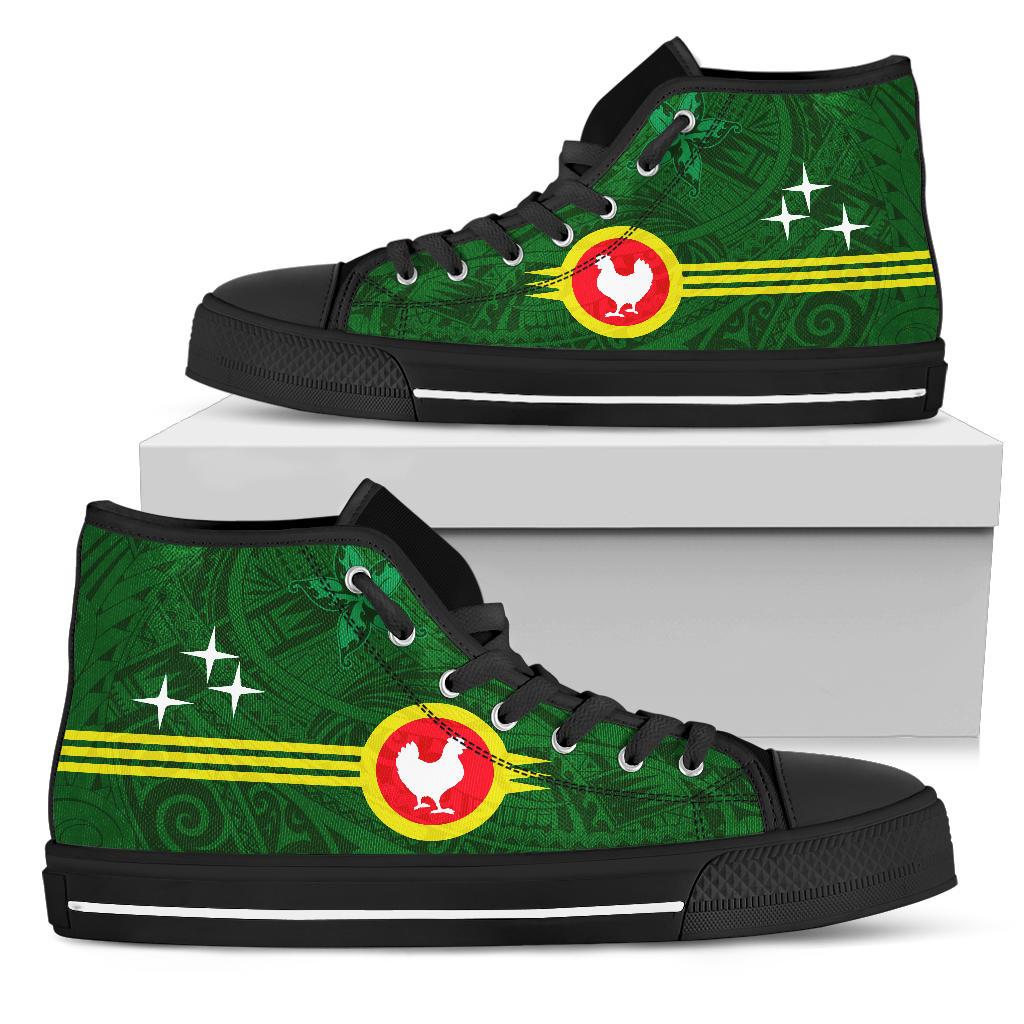 American Samoa High Top Shoes - Manu'a Islands Group Unisex Black - Polynesian Pride